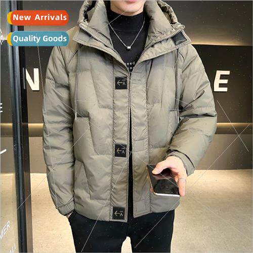 Down jacket men short winter 2023 new tide Korea  hooded thi