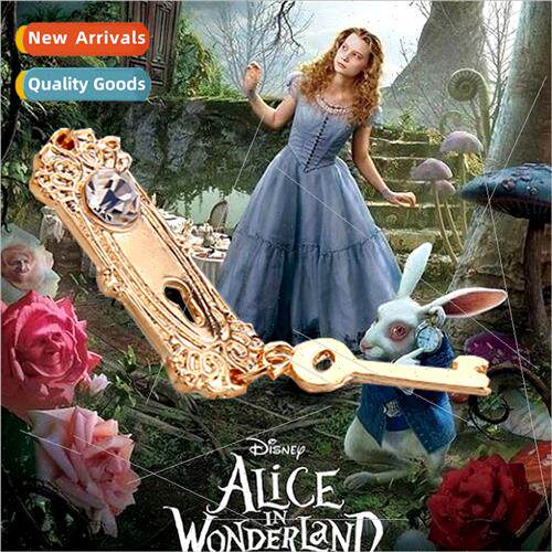 Alice in Wonderllock key alloy sweater chain necklace Europe