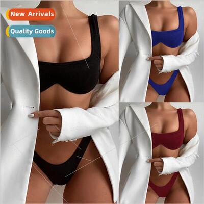 New one-piece steel support bikini 2021Europe gathered swims