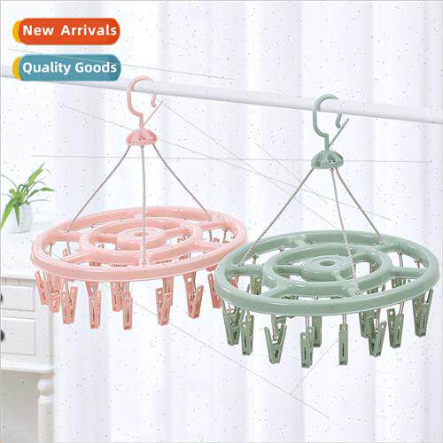 Round disk multifunctional sun socks hanger multi clip cloth