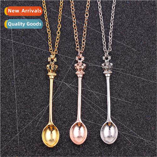 Alloy Crown Mini Jewellery Gold Alice Old Fashioned Necklace