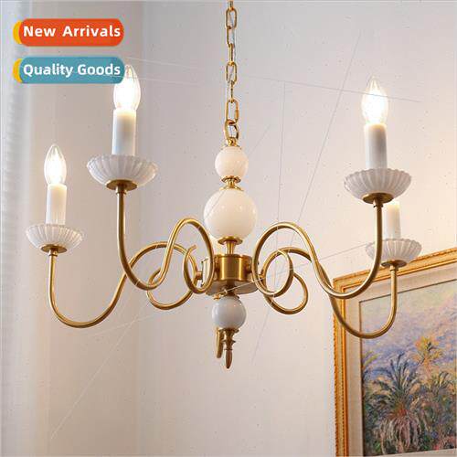 French light luxury copper living room chandelier antique mi
