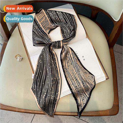 Autumn new decorative small silk scarf female autumn winter