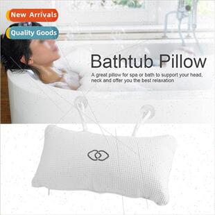 Suction Bathtub Cup Waffle Spa Pillow Bathroom