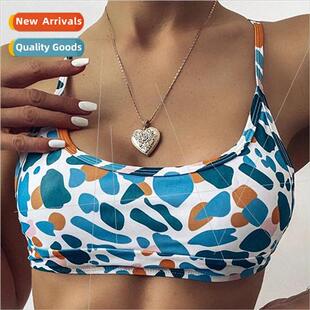 leopard print bikini 2021Europe swimsu sexy top women new