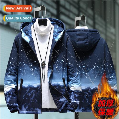 Large size cotton coat men new winter jacket students two co图片