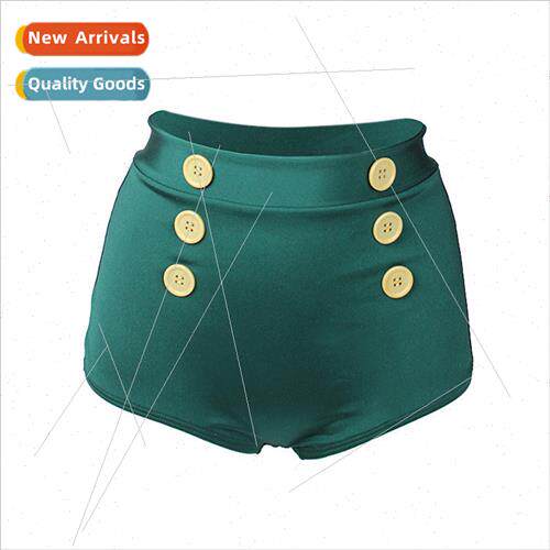 2022 new large size high waist triangle bikini swimsu retro