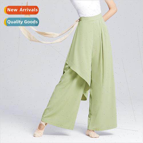 Dance Pants Women Loose Flowing Chiffon Skirt Adult Lacing C