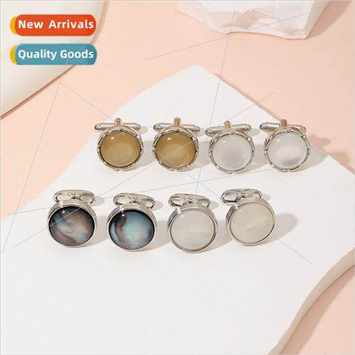 round diamond crystal cufflinks fashion French couple cuffli