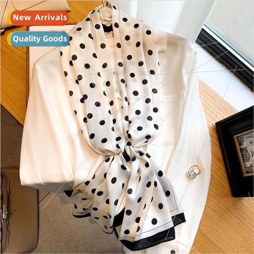 2021 new Korean fashion polka dot printing imation silk smal