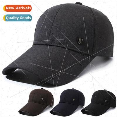 Hat middle-aged men baseball cap wh a longer brim sun hat me
