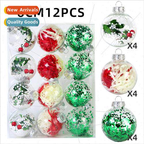 Christmas e decoration  6cm transparent ball plastic ball sh