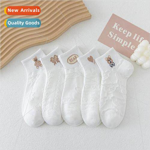 Socks womens short socks spring and summer thin cotton whe s