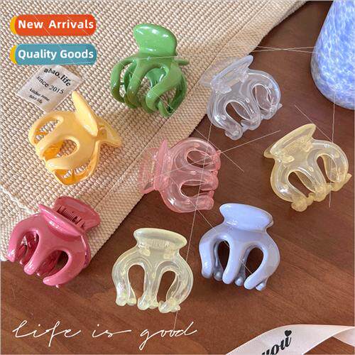 Summer small fresh hair clips colorful transparent high pony