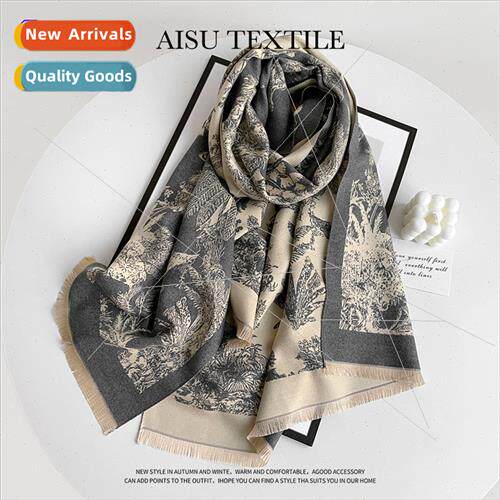 Scarf female winter faux cashmere scarf high-level sense one