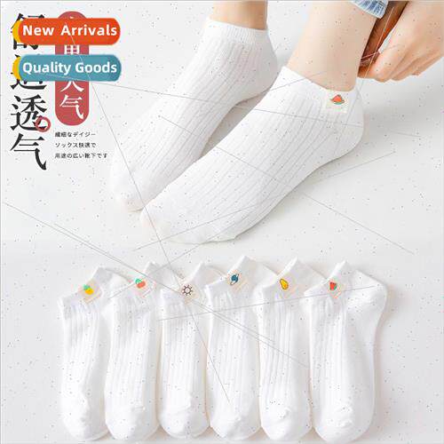 Whe socks female summer thin section cute Japanese low shall