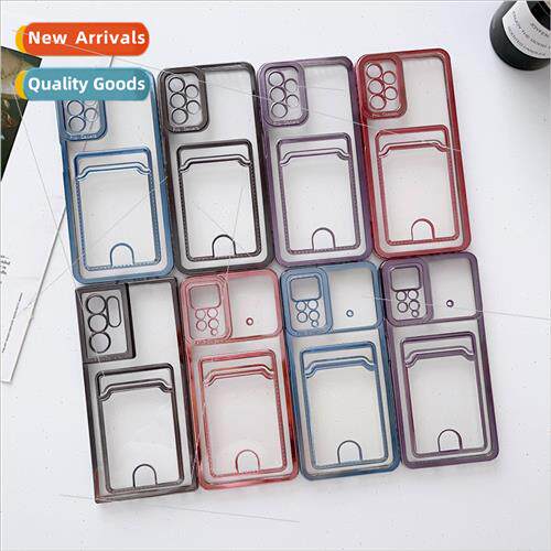 适用Samsung S24Ultra electroplated card case s23plus anti-sl