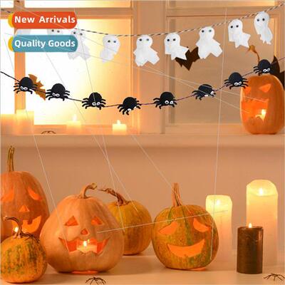 2023 New Halloween pull flags -woven hanging party decoratio