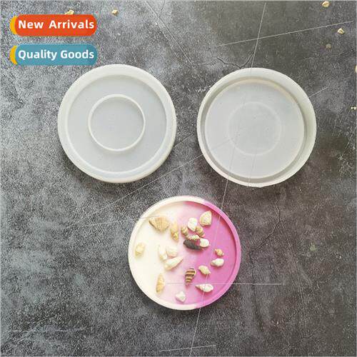 Drop glue round coaster small silicone mold DIY cement concr
