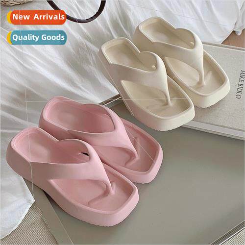 Seaside beach vacation soft thick bottom student flip-flops
