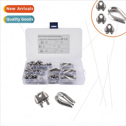 32pcs boxed-M3 Stainless 304 wire rope clevis chuck M6 trian