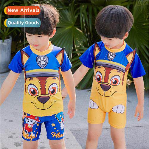 Childrens swimsu puppy cartoon cute one-piece baby swimsu co