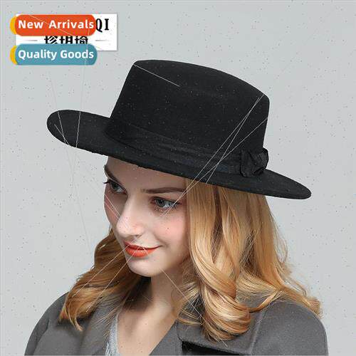 Korea straight edge flat top bowler hat men women autumn win