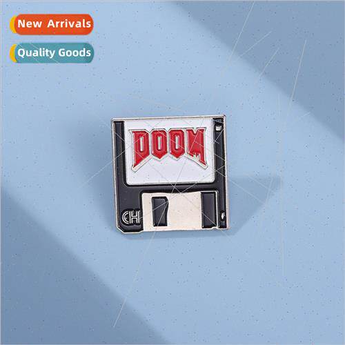 Cartoon game Doom around metal brooch creative letters DOOM