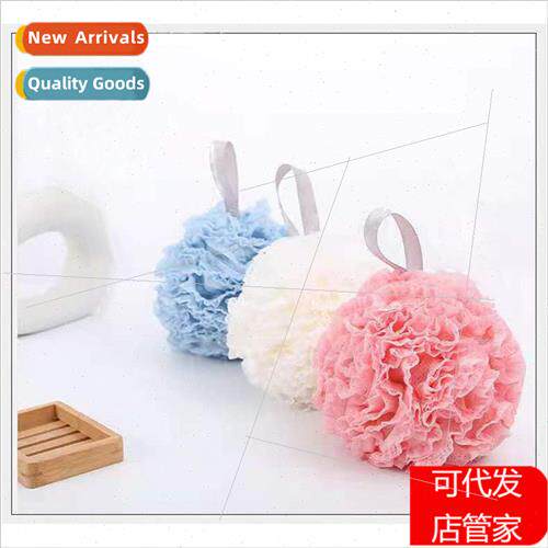 Hanging Solid Color Bath Balls Lace Lace Double Layers Soft