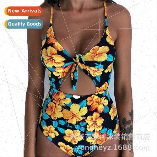 Swimwear 2019 New Ladies One-piece Europe Sexy Chest Knot Le