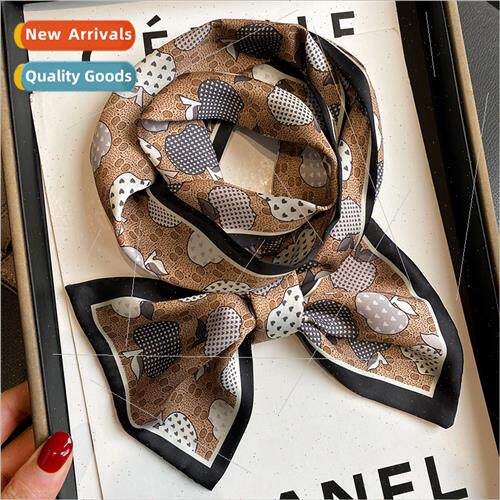 Korea  small fresh fru long silk scarf female spring fall ne