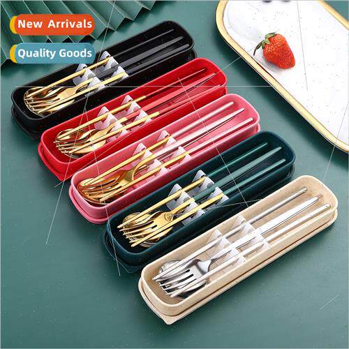 Portugal stainless steel portable cutlery set chopsticks spo
