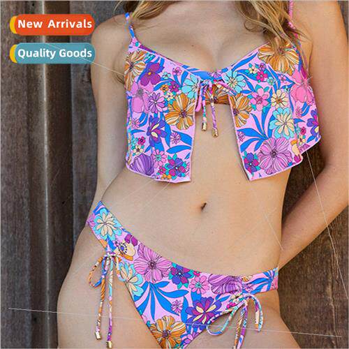 2023 New Bikini Swimwear Floral Pattern Printed Womens Su Sp