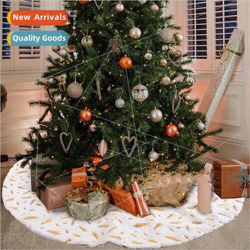 Whe hot gold plush Christmas e skirt 2023 high luxury Christ