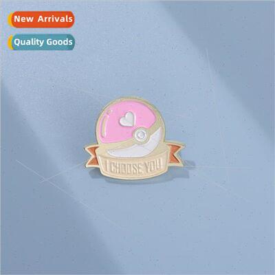 new Pokémon elf ball shape cute metal badge blouse skirt ex