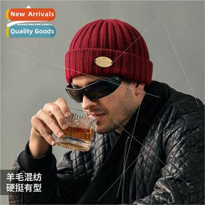 Autumn and winter wool kn cap mens outdoor thickened windpro