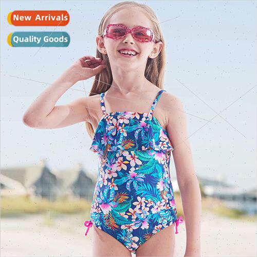 Europe girls swimsu ins girls halter one-piece swimsu middle