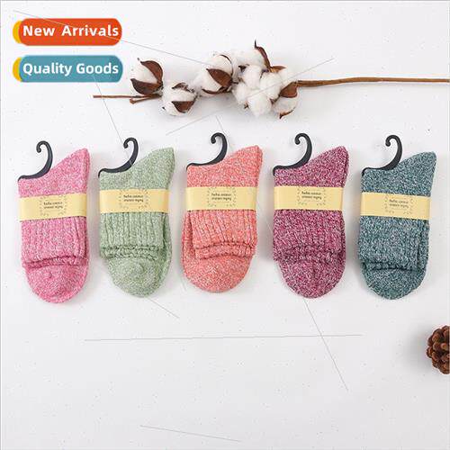 Autumn winter new thickened women socks retro ethnic mid-cal