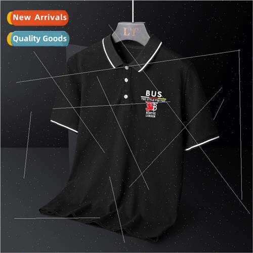 Summer cotton polo shirt men short-sleeved t-shirt men half-