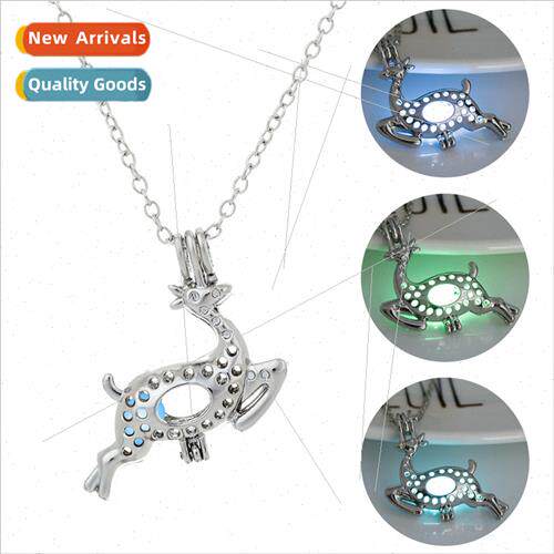 Halloween Christmas elk necklace Europe fashion luminous acc