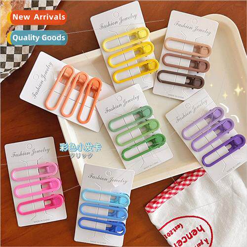 Girls heart pink side hair clips female Korea  simple -marki
