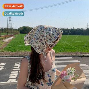 small fresh head new hfeeling floral linen Summer cotton