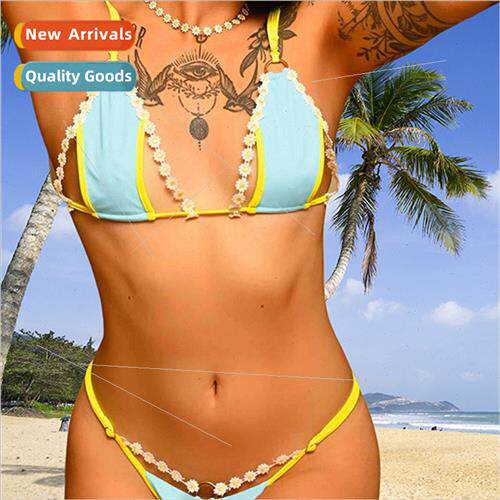 2023 New Europe Triangle Jewelry Bikini Strappy Spl Two Piec