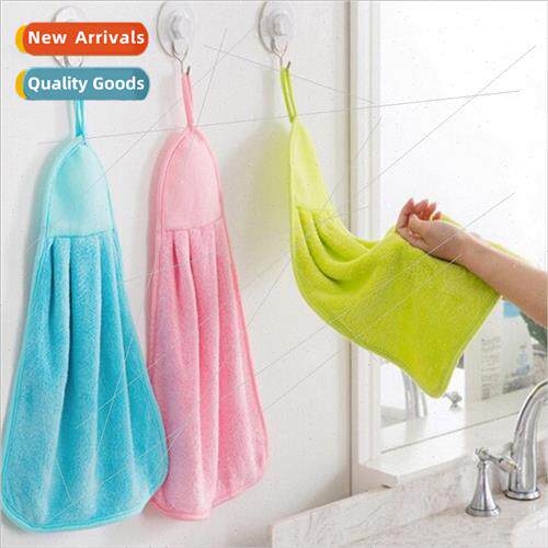 Hangable Kchen Bathroom Solid Color Absorbent Quick Drying H