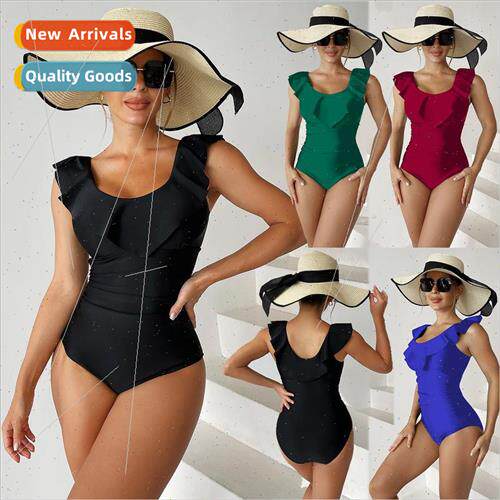 2023 Europe new one-piece bikini multi-color polyester fabri