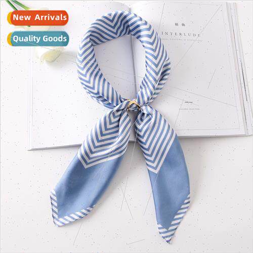 Autumn new simulation silk scarf Ms. professional decorative