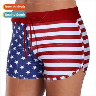 Womens Flounce Flag Bikini Europe Printed Swimsu New