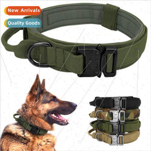 Pet Tactical Collar Dog Leash Outdoor Adjustable Tactical Co