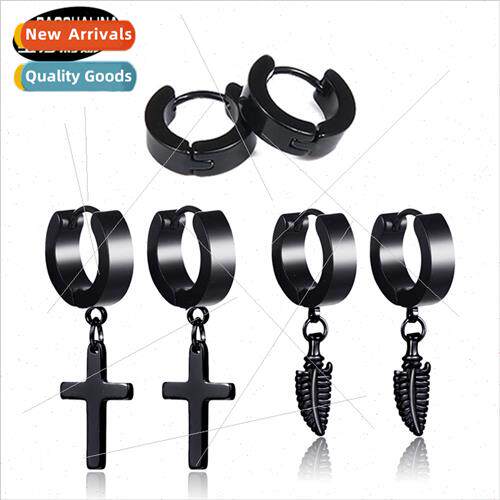 Jewellery Cross Earrings Tanium Earrings Stainless Steel Ear