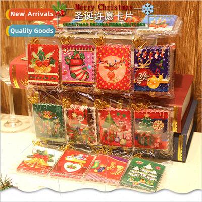 Christmas Mini Greeting Card Cartoon Message Blessing Wish C